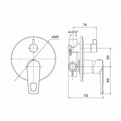 Смеситель встраиваемый IDDIS Runo RUNSB00I67