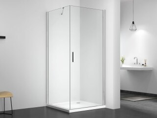 Душевое ограждение 100х100 MONTEREY EX-217 хром прозрачное стекло 8мм