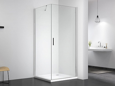 Душевое ограждение 100х100 MONTEREY EX-217 хром прозрачное стекло 8мм