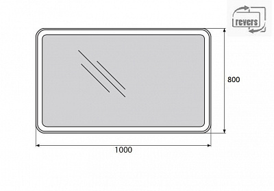 Зеркало BelBagno SPC-MAR-1000-800-LED-BTN