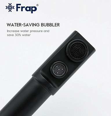 Frap F4352-6 Смеситель д/кухни фильтр д/пит.в. черный