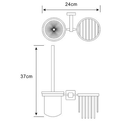 Держатель освежителя и щетки для унитаза WasserKRAFT Lippe K-6535