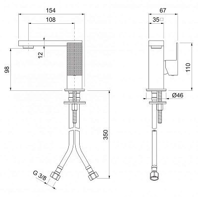 Смеситель для раковины CEZARES PRIZMA-LSM2 PRIZMA-LSM2-BIO-W0