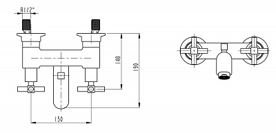 Смеситель для ванны/душа Vitra Juno A40868EXP