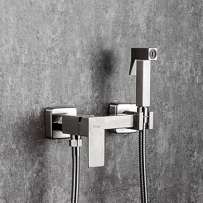 Гигиенический душ со смесителем сатин FRAP F7504-5