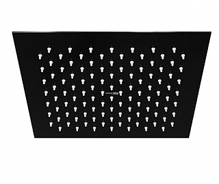 Душевая насадка WasserKRAFT A199 нержавеющая сталь квадрат 25x25,112 форсунок, PVD-покрытие черный глянец