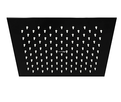 Душевая насадка WasserKRAFT A199 нержавеющая сталь квадрат 25x25,112 форсунок, PVD-покрытие черный глянец