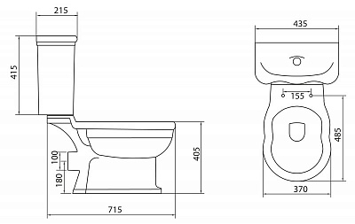 Сиденье МДФ Soft close металлическое крепление Belbagno BOHEME  BB115SCM-BRN