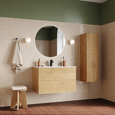 Тумба с умывальником подвесная Iddis Bild 80 см BIL80V0i95K