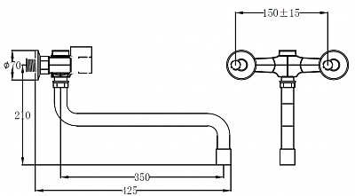 Смеситель для ванной РМС SL72-140