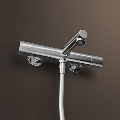 Смеситель для ванны с термостатом без аксессуаров ,глянцевый хром, Duna, IDDIS, DUNSB02i74WA