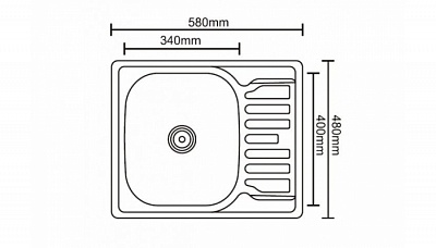 Мойка Ledeme L95848-L 580*480*180 глянцевая левая