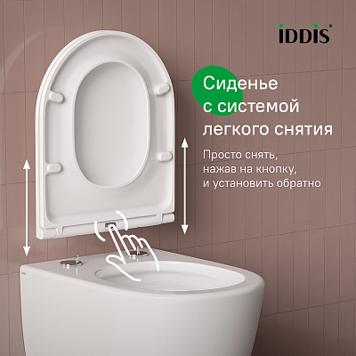 Унитаз подвесной безободковый c системой смыва Торнадо IDDIS Cloud X CLXFDSEI25