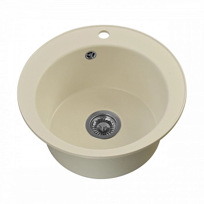 Мойка кухонная круглая AQUATON Шелли 1A734732SS240 жемчуг