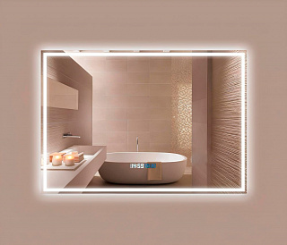 Зеркало в ванную 100х70 с подсветкой и термообогревом Monterey Аделия