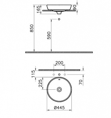 Раковина-чаша Vitra Metropole 45 5940B003-0012