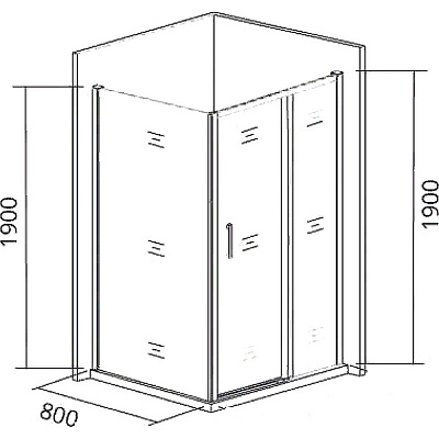 Душевая стенка Good Door Cofe SP-80-C-CH 80 КФ00036