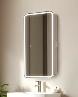 Зеркало-шкаф 40х80 Silver Mirrors Фиджи Flip 40 ИК бесконтактный сенсор LED-00003049
