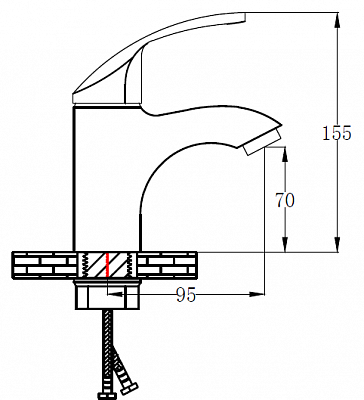 Смеситель для умывальника РМС SL85-001F