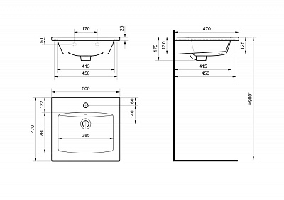 Раковина мебельная Элина 50 Aquaton 1WH501866