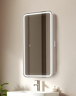 Зеркало-шкаф 40х80 Silver Mirrors Фиджи Flip 40 ИК бесконтактный сенсор LED-00003049
