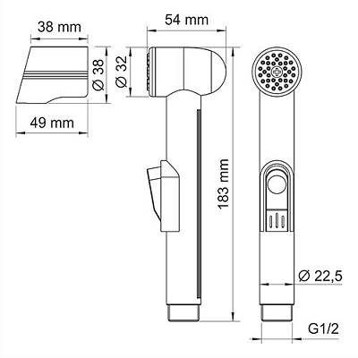 Гигиеническая лейка с фиксатором WasserKraft A157