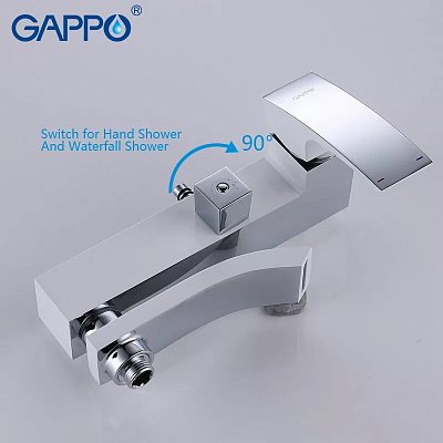 Душевая система Gappo с поворотным изливом G07 G2407-11, латунь, цвет хром