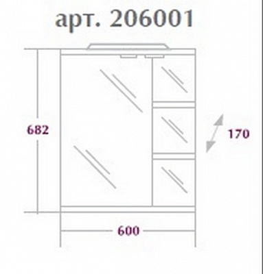 Зеркало Onika Коралл 60 см 206001