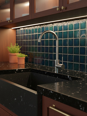 Смеситель для кухни из нержавеющей стали SUS304 CALORIE CAL50224-5