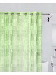 BATH  Занавеска  3D  180х200  green  большие кольца  NFD-3D  зеленый