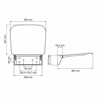 Сиденье для душа откидное WasserKRAFT SS403 365х360х101,5 мм белый