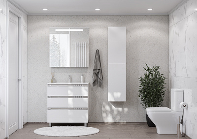 Тумба под раковину Roca The Gap 80 белый глянец 3 ящика A857406806