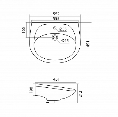 Раковина Santek Бриз 55 1WH110460