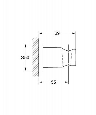 Grohe Держатель настенный для душа RAINSHOWER 27074AL0