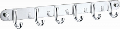 Вешалка с 6 крючками для ванной Wonzon & Woghand, хром ww-9384-6