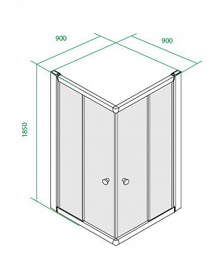Душевая кабина 90х90 Iddis ТС90BL