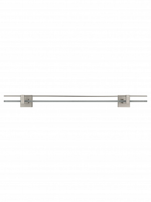 Стеклянная полка для ванной Wonzon & Woghand polo, брашированный никель ww-8927-bn