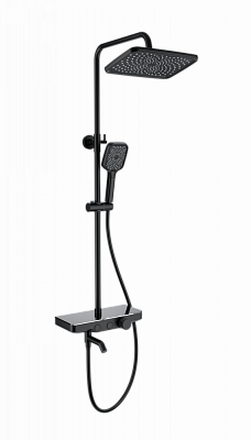 Душевая система с термостатом Wonzon & Woghand, Черный матовый WW-B3099-A-MB