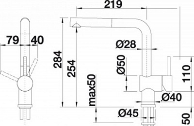 Смеситель для кухни BLANCO LINUS 514019