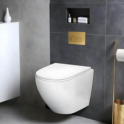 Унитаз подвесной безободковый со смывом торнадо Cerutti Spa Sella Aria Tornado CT9529