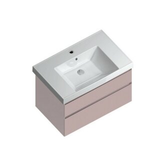 Тумба CUBO подвесная с ящиками 80 см, мальва матовая Kerama Marazzi CU.80/MAL