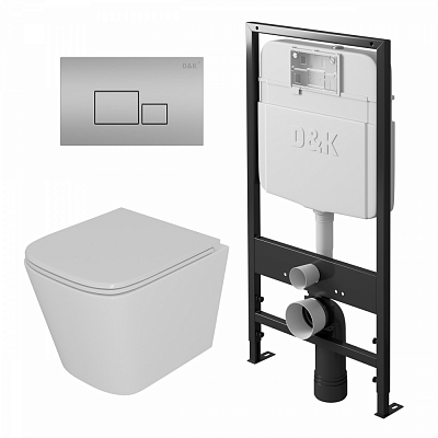 Комплект инсталляции с унитазом D&K 3в1 DS1431604