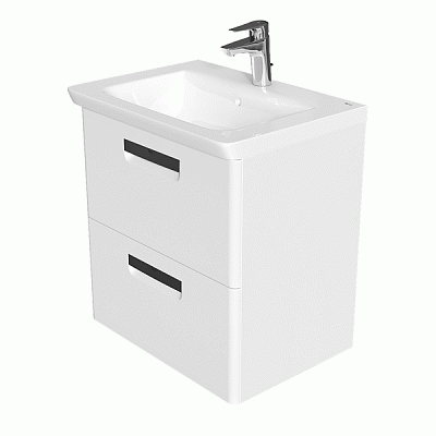 Тумба под раковину Roca The Gap 60 белый глянец ZRU9302879