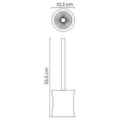 Щетка для унитаза WasserKRAFT Salm K-7627 хром
