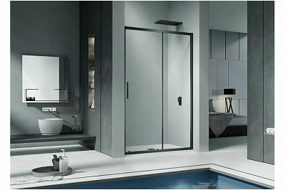 Душевая дверь 140 см, черная COFE WTW-140-C-B, GoodDoor КФ00013