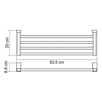 Полка для полотенец WasserKRAFT Leine K-5011WHITE