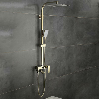 Душевая стойка со смесителем Gappo G07-3 G2407-3, золото
