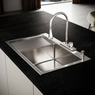 Кухонная мойка правая с дозатором РМС MRK-7851R