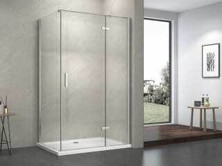 Душевое ограждение 120х90 MONTEREY EX-404 хром прозрачное стекло 8мм