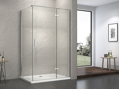 Душевое ограждение 120х90 MONTEREY EX-404 хром прозрачное стекло 8мм